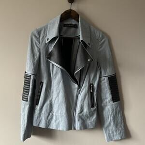 STELLA & JAMIE MULTI WAY LONG SLEEVE OR SHORT SLEEVE MOTO JACKET SIZE SMALL